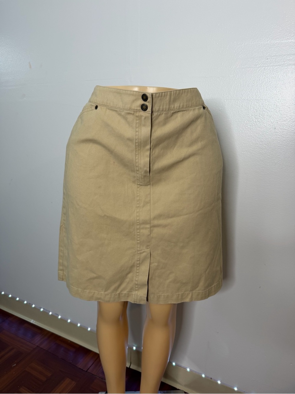 Classic Tan A-Line Skirt - Women's Casual Everyday